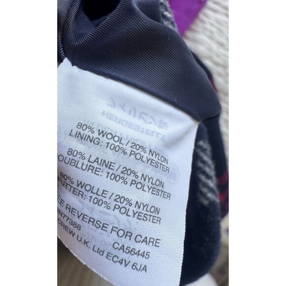 J.Crew Womens Wool Double-serge White Blue Red Mini Skirt Size 4 Womens - Picture 4 of 6